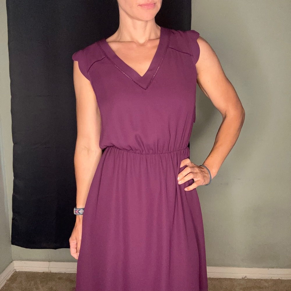 Eggplant cocktail dress